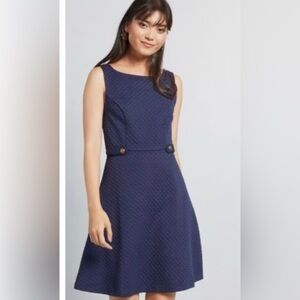 Modcloth 60’ inspired dress dark navy M new with tags business office party